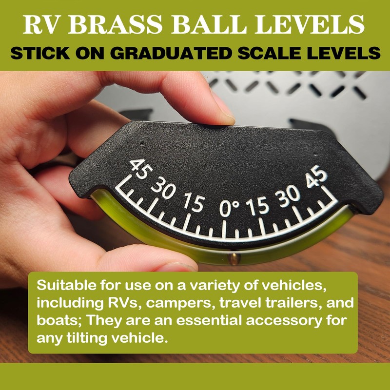 Geouniver 3-Pcs High-Visibility Ball Level Gauge For RV, Camper, Trailer