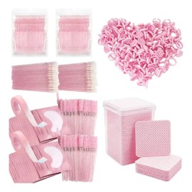 Banna Kit Belleza Profesional 200 Microbrush, 100 Cepillos Pestañas, 100 Brochas Desechables, 2 Cintas 1.2mx9m, 200 Pares Parches Hidrogel, 100...    