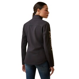 ARIAT Women's New Team Softshell Jacket, Black/Pony, Size Medium