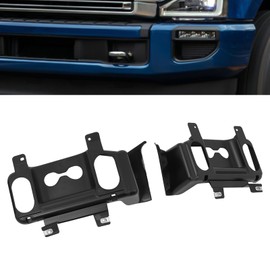 Front Bumper Tow Hook Trim Cover Panels for 2017-2019 Ford F250/F350 Super Duty, Left and Right Front Bumper Tow Hook Trim Cover Panels Replacement HC3Z8310G, HC3Z8311H