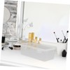 ORFOFE 2pcs Storage Box Set Transparent Organizer with Lid for