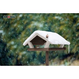 KOTARBAU® Wooden Bird Feeder with Stand, Weatherproof, 131.5 x 70 cm, Bird Feeder for Birds