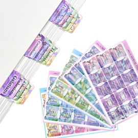 75 Pcs Bible Tabs, Bible Accessories Bible Journaling Supplies Bible Book Tabs Sticky Tabs Page Markers Tabs Bible Study Accessories for Index Tabs Annotation Tabs （Watercolor）