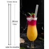 NAFENDER Glass Straws 12-Pack Reusable Drinking Straws 4 Bent Straws