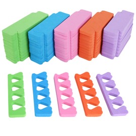 30pcs Sponge toe separators Nail Polish Salon Pedicure Tools Foot Spa, Foam Toe Separators for Women Men(5 Color as Shown)