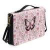 Coldinair Pink Butterfly Leather Bible Covers for Study Bibles Floral