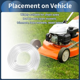 INFINAUTO Petrol Fuel Line 4ft 1/9" ID Fuel Line Hose 1/5" OD Gas Line Pipe Hose for Chainsaw, String Trimmer and Blower Petrol Small Powersports Engines Clear