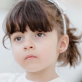 Heart Earrings for Girls - Trendy Kids Jewelry | Initial Earrings for Teen Gifts