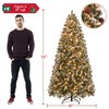 Yaheetech 6ft Pre-lit Frosted Artificial Hinged Christmas Tree with 818