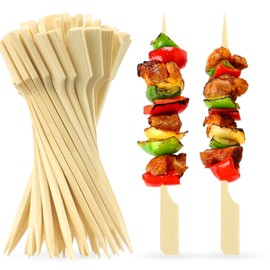 200PCS Skewers 6 7 10 Inch Bamboo Skewers, Cocktail Picks for Drinks, Skewers for Fruit Kabobs Drinks Food, Toothpicks for Appetizers Skewer Sticks Charcuterie Boards Accessories (4.7 inch - 200pcs)