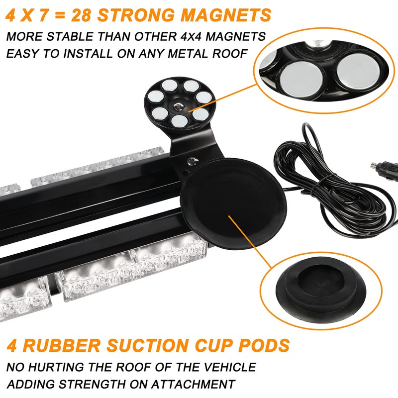 ASPL 38.5" 78 LED Strobe Light Bar Double Side Flashing