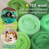 the Woolmo Green Color System Natural Wool Roving,Best Wool for