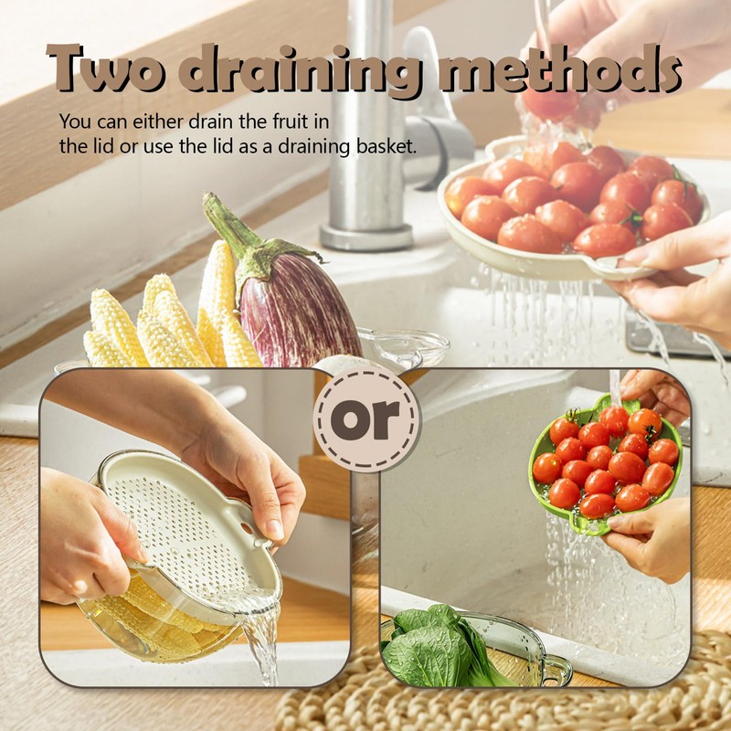 LELE LIFE Small Strainer with Handle, Double Layer Berry Strainer,