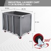 Commercial Laundry Cart with Wheels,400L Large Industrial Laundry Cart,Commercial Laundry