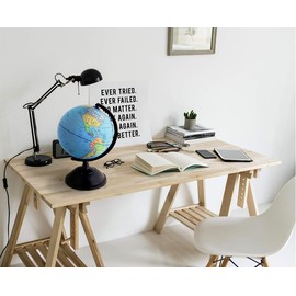 Globo Terráqueo Mapa en español Girable Decoración de Escritorio, oficina, hogar y escuela, Mapa Político Geográfica/Moderna 14.2cm