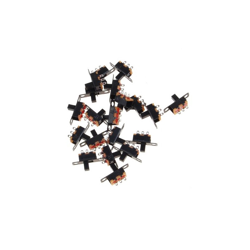 20pcs Slide Switch 2.5mm 0.3A 5V Black DIY