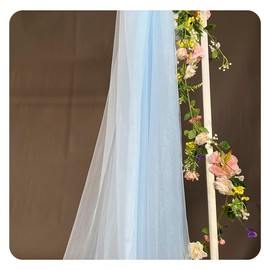 Hrlace Tulle Fabric, Organza Ribbon, Tulle Fabric, Sold by the Metre, Shiny Fabrics, Wedding Curtain, Wedding Arch, Drape Fabric, Tablecloths, Decorative Scarves for Wedding, Party, Gifts, Decoration,