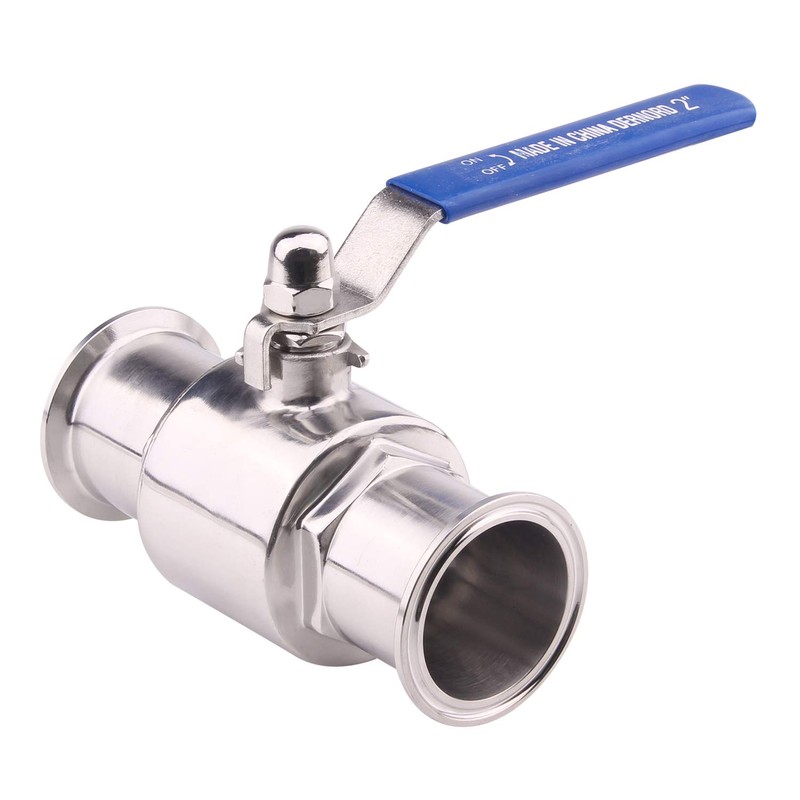 DERNORD 2 inch Tri-Clamp Clover Ball Valve Stainless Steel 304,PTFE