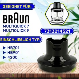 MONTERAL Gear Cover for Hand Blender with Original Code 7322115434 for HC 350 ml Container for Braun Multiquick - Warranty 10 Years