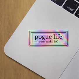 Holographic Decal Stickers of Outerbanks Pogue Life Premium Waterproof Vinyl Decal Stickers for Laptop Phone Accessory Helmet Car Window Mug Tuber Cup Door Wall Decoration ANDVER3853521HO
