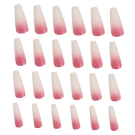 OHPHCALL Long Artificial Nails 24pcs Ballerina Style Press on Nails High Shine Safe Plastic Party Event