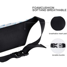 Kamo Fanny Pack, Waist Bag Sling Backpack Water Resistant Durable Polyester Small Outdoor Lightweight Crossbody Daypack for Women Men Lady Girl Teens