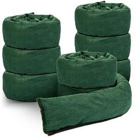 Windyun 8 Pcs Flood Barriers for Home 10 ft x 6.5 Inch Water Activated Sandless Sandbag Barriers Reusable Absorbent Prevention Dams for Flooding Outside Outdoor Doors Garage