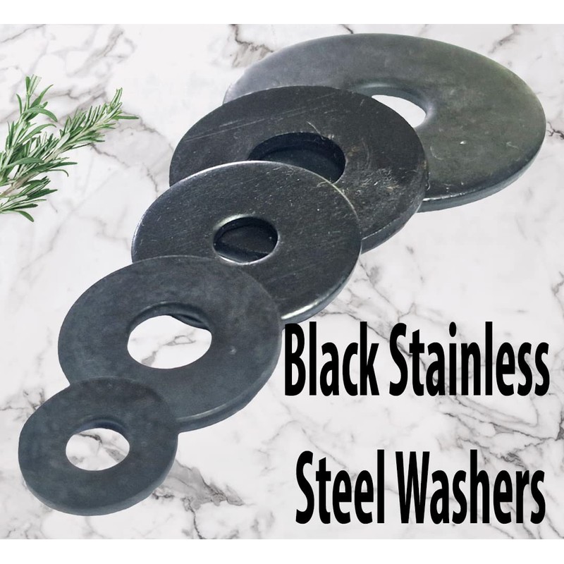 M6 x 24mm Black Stainless Steel Penny Washers Blackened Washer