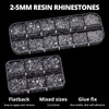 7500Pcs Transparent Clear Rhinestones Flatback with b7000 Glue for Crafts