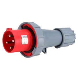 GXMRHWY IEC60309 Waterproof CEE Industrial Plug 4Pin 125A 380V-415V 3P+E Copper Rod Flame Retardant IP67 (Plug)