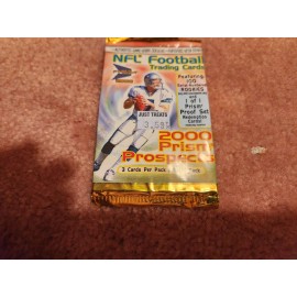 2000 PACIFIC PRIZM PROSPECT FOOTBALL CARD PACK-BRADY ROOKIE AUTOJERSEY+FRE