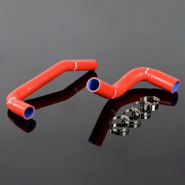 G-PLUS Silicone Radiator Hose Pipe Kit Compatible With Jeep Wrangler YJ/TJ 2.4L 4.2L 1987-2006 Red