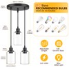 MAXvolador Industrial 3-Light Pendant Light, Adjustable Hanging Light Fixture with