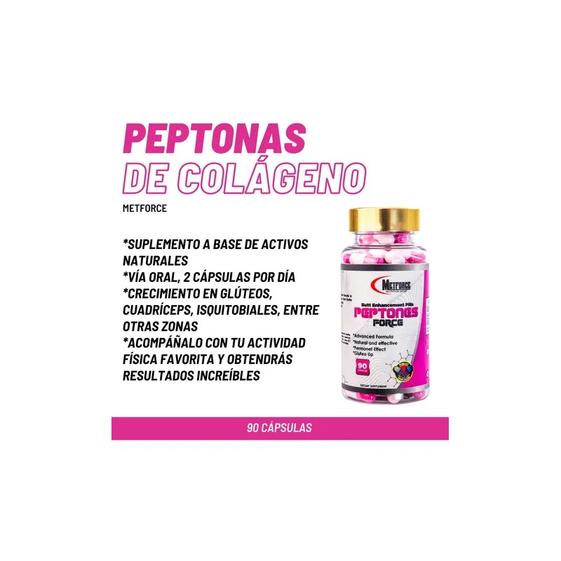 Suplemento Peptonas Crecimiento Muscular Glteos Metforce Sin Sabor