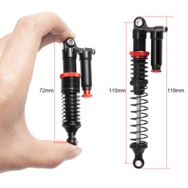 RCLions 4pcs 110mm RC Car Shocks Absorber Damper for 1/10th RC Crawler Car SCX10 D90 TRX4