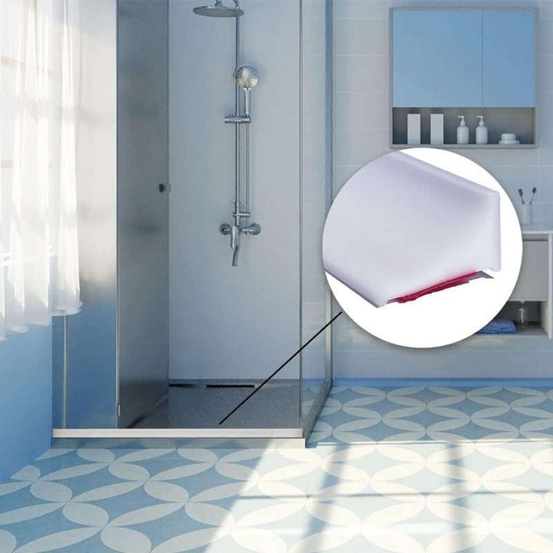 Skimmer Washbasin Gap Guard, L-Shaped, Foldable, Shower Barrier, Water Blocking,