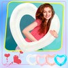 Sonarun 4 Pack Inflatable Swim Rings Float Heart Shaped Swimming