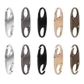 Pack of 10 Metal Zippers, Zip Replacement Repair Kit for Zip, Slider, Perfect Backpacks, Jackets, Zip Fix Kit (Black, Silver, Copper, Gold, Matte Colour)