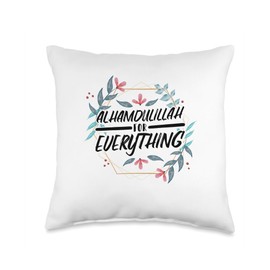 Alhamdulillah for Everything Mosque Islam Throw Pillow