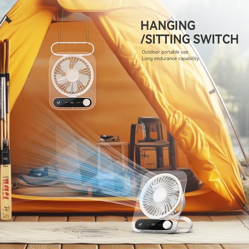 TZXVBW Portable Desk Fan with Aromatherapy, LED Display, 199-Speed Adjustment,