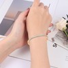 JJDreams Stainless Steel Bracelet with Rhinestones Simple Style Bangle for