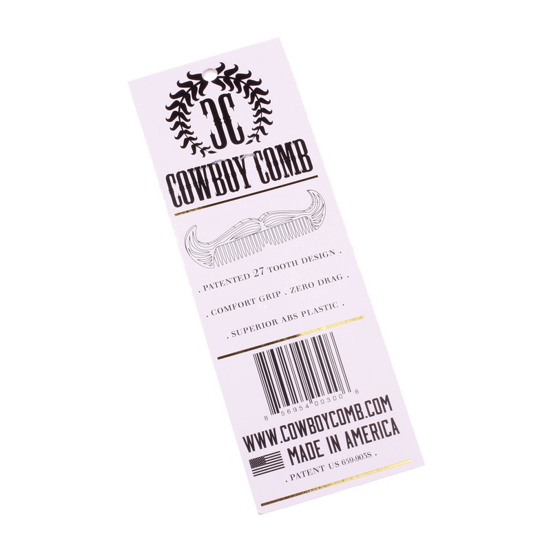 The Original Cowboy Comb Bartkamm - schwarz - Der original