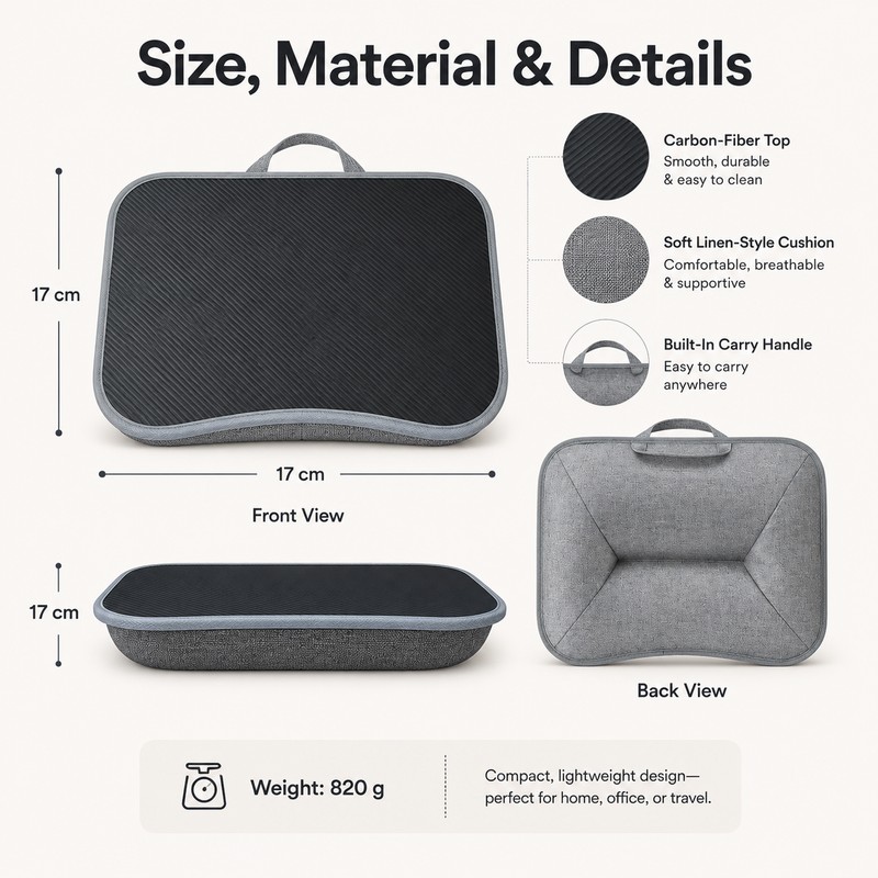 Cushioned Laptop Lap Desk for Home & Travel – Portable
