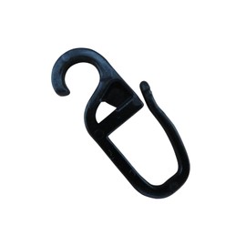 rewagi Pack of 100 Pleated Curtain Hooks with Eyelets 5 mm Black