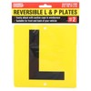 [4PCE] SAS AUTOMOTIVE License Plate (Reversible, L & Red -