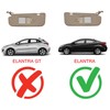Sun Visor Fits for 2011-2015 Hyundai Elantra Beige Without Light