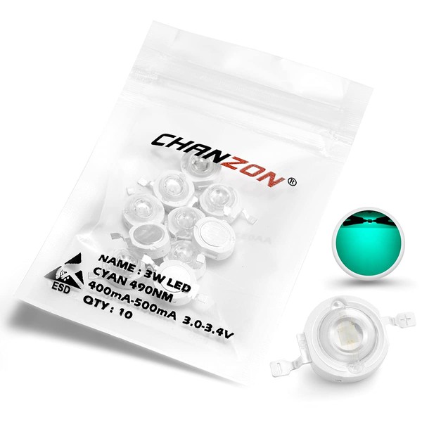 CHANZON 10 pcs High Power Led Chip on Board 3W