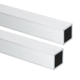 sourcing map Aluminum Square Tubing,0.39"x0.39"x10" Long 0.04" Wall Thick 6063 Aluminum Square Tube Seamless Structural Metal Profile Hardware for Construction DIY Home Decor Furniture 4pcs