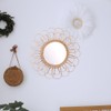 40cm Hanging Mirror Rattan Sunflower Circular Wall Mirror Decor Boho
