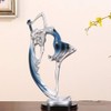 Dancing Girl Figurine Resin Table Decoration Ornament ,Blue,23x11cm